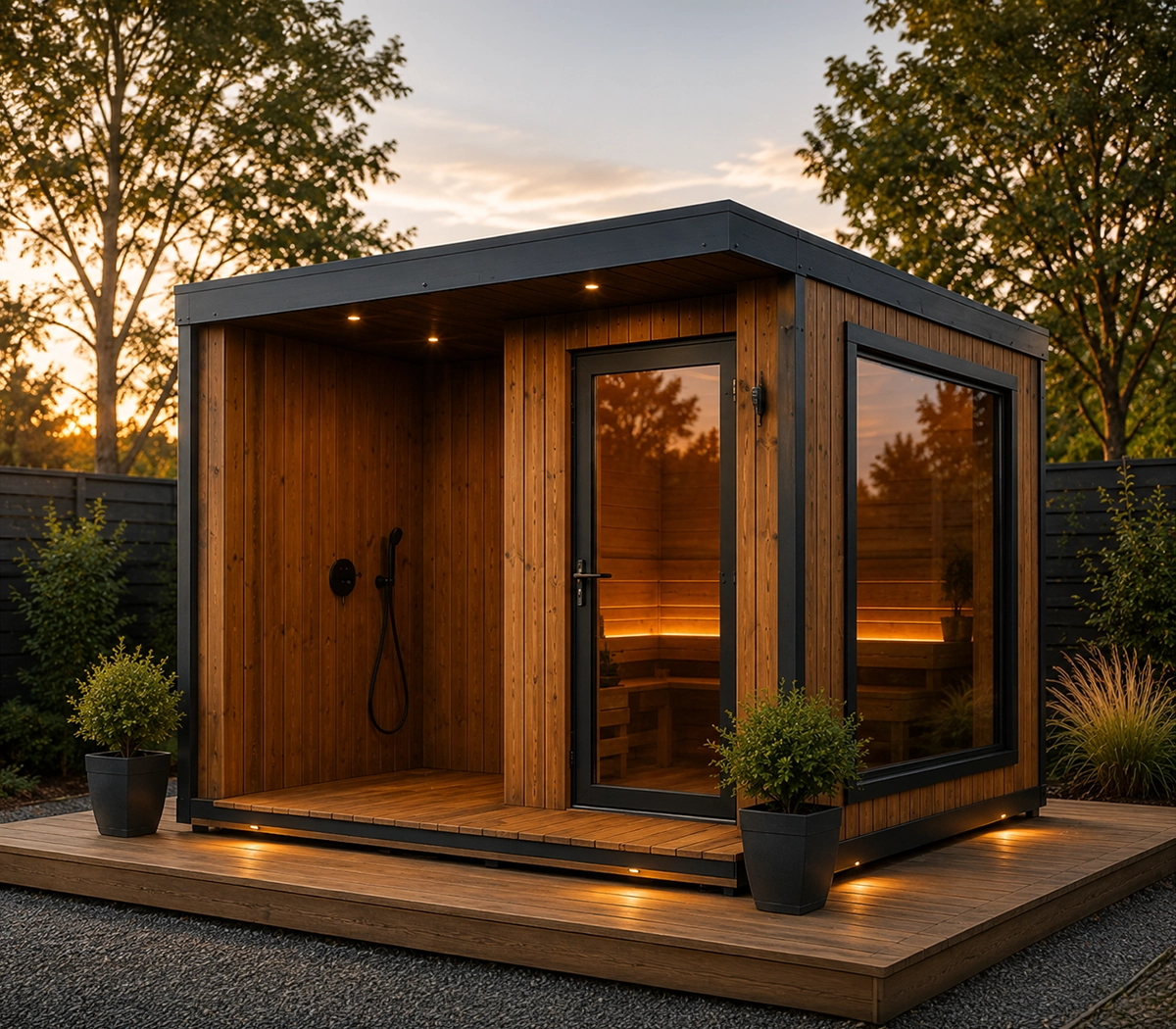 Jazz modern outdoor sauna